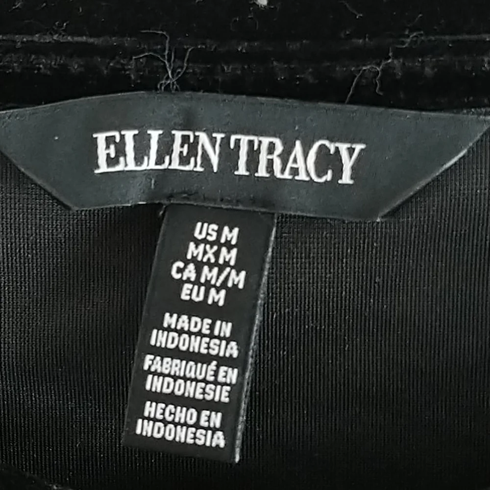 Ellen Tracy black velvet Pullover, Sz M. - Picture 5 of 10